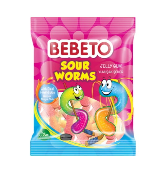 Bebeto Sour Worms 80G
